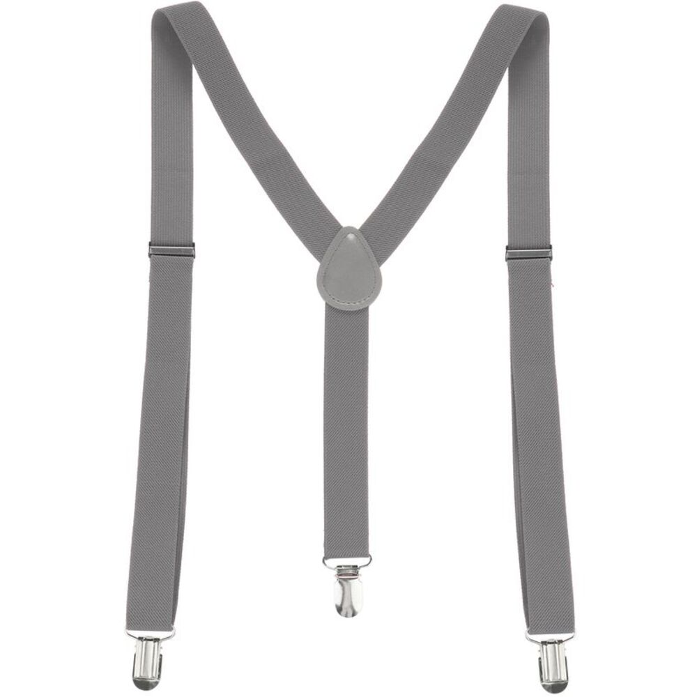 Suspenders Metal Clips Adjustable Elastic Band Y Shaped Suspender Bright Red